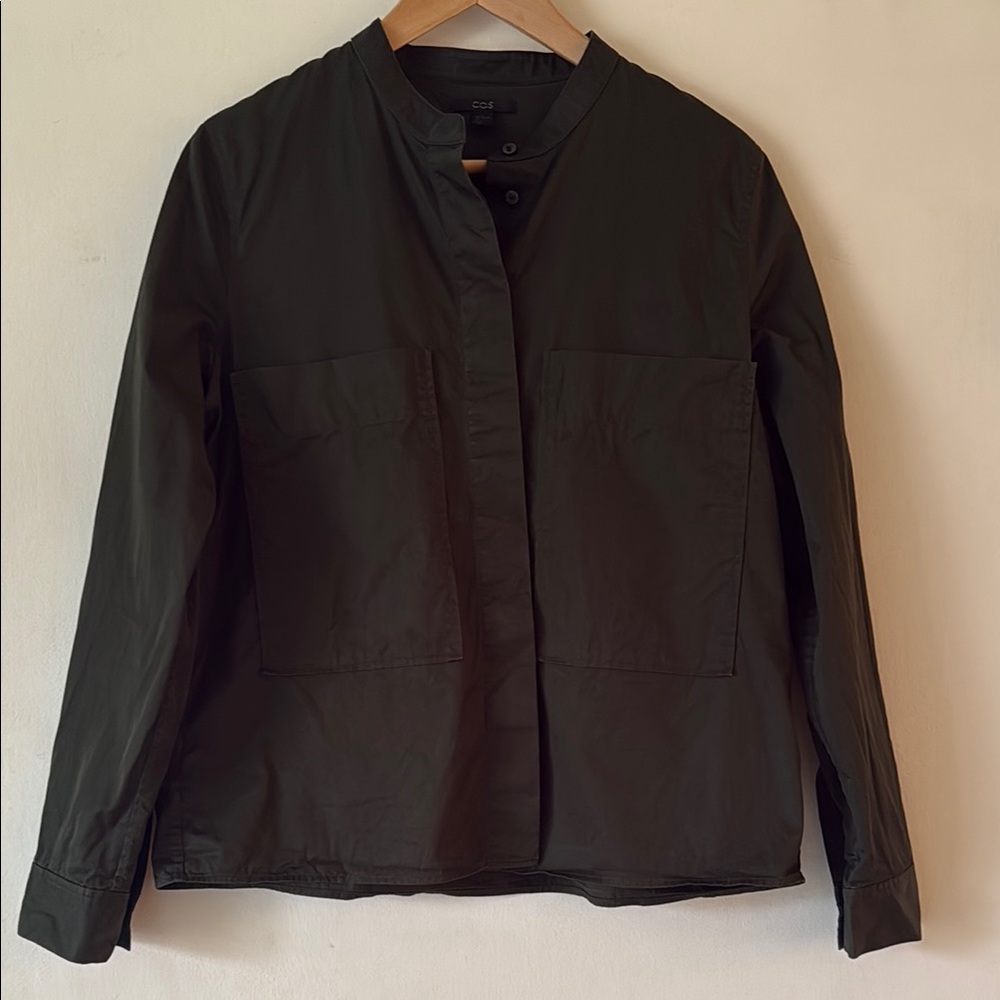 COS Olive Green Button Down